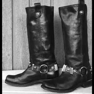 Frye🔹VINTAGE Black Leather Boots